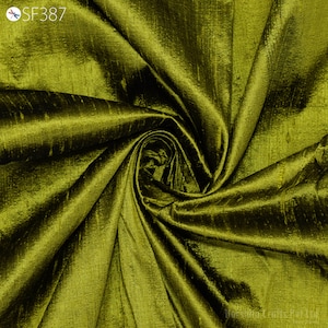 Schillernder grün-schwarzer reiner Dupion-Stoff, Yardage, indische Shantung-Rohseide, Dupion-Hochzeit, Brautkleider, Basteln, Nähen Vorhänge