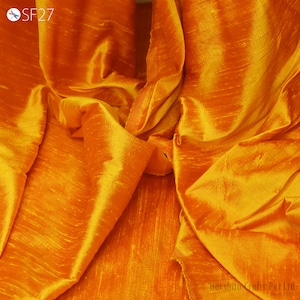Irisé jaune rouge Dupioni soie tissu Yardage indien uni soie mariage robes de demoiselle d&#39;honneur couture coussin rideau oreiller draperie