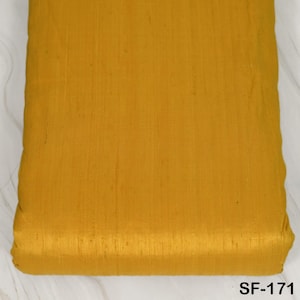 Yellow Pure Dupioni Fabric Raw Silk by the Yard Indian Wedding Dresses Pillow Covers Drapery Curtain Cushions Costume Sewing Waist Coat