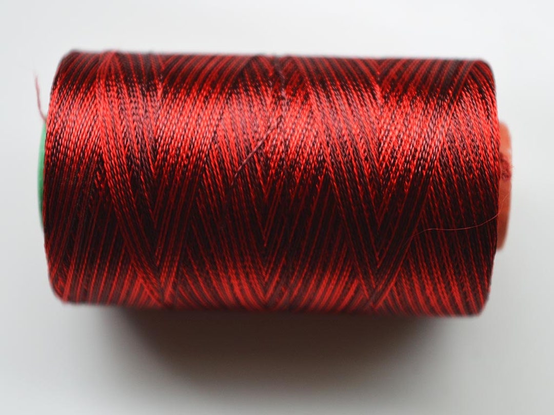 Red/black Silk Thread Spool Art Silk Thread Hand and Machine Etsy