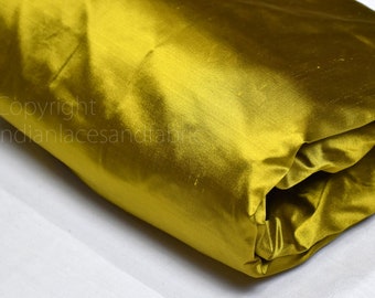 80 gsm Iridescent Yellow Black Indian Pure Silk Fabric by the yard Soft Silk Curtains Scarf Costume Apparels Wedding Evening Dresses Dolls