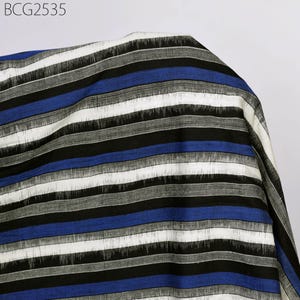 Blue Ikat Fabric Yardage Handloom Upholstery Fabric Cotton Sold By Yard Double Ikat Home Decor Bedcovers Tablecloth Draperies Pillowcases