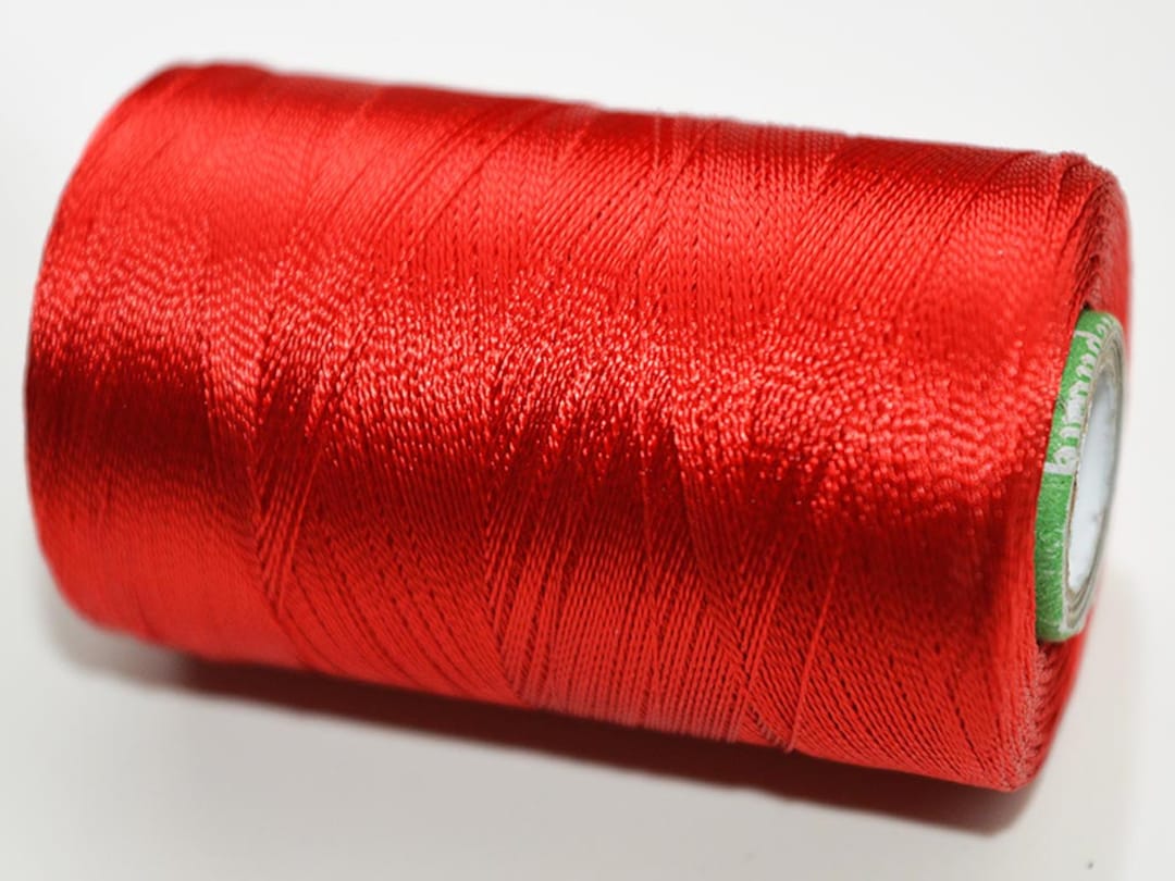 Red Silk Thread Spool Art Silk Thread Hand and Machine Etsy