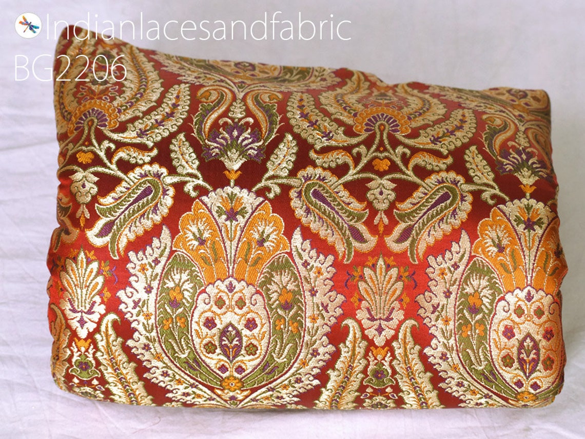 Red Silk Brocade 402 Fabric main image 1