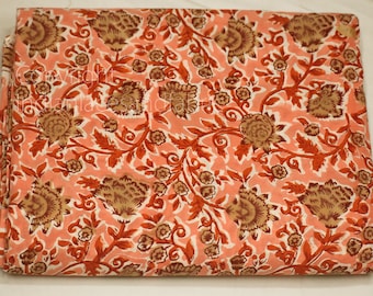 Indischer Handblock bedruckter weicher Baumwollstoff von The Yard Bohemian Sewing Dress macht Kissenbezug Vorhänge