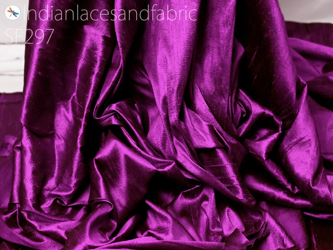 Purple Pure Dupioni Fabric Raw Silk by the Yard Indian Wedding Etsy