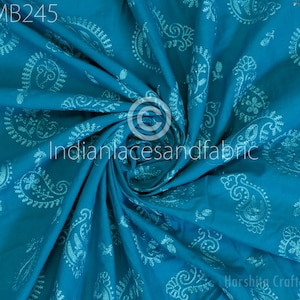 Embroidered Fabric Indian Embroidery Cotton Fabric by the Yard Sewing Fabric DIY Crafting Summer Women Dresses Costumes Doll Bag Home Decor
