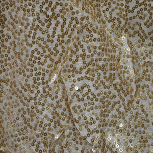Indian fabric Dyeable Chiffon Fabric Embroidered Fabric by the Yard Gold Saree Crafting Sewing wedding dress costumes doll making