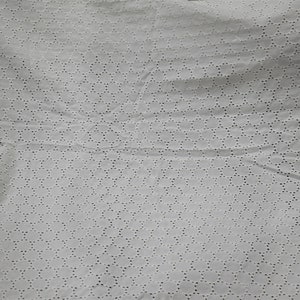 44 White Sewing Embroidered Eyelet Cotton Lace Fabric by - Etsy