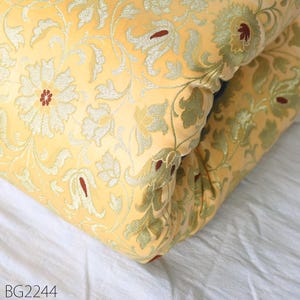 Peach Brocade Fabric By Yard Banarasi Indian Wedding Dress Varanasi Silk Crafting Sewing Costume Lehenga Valances Drapery Blouses Upholstery