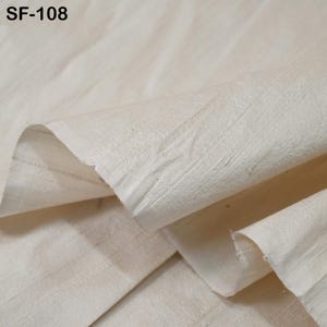 Ivoor pure Dupioni stof ruwe zijde knippen tot grootte Indiase trouwjurken kussensloop draperie gordijnen kussens kostuum naaien taille jas