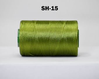 Olive Green Thread Spool, Art Silk Thread, Hand And Machine Embroidery Thread, Art Silk Embroidery Thread, Indian Silk Thread