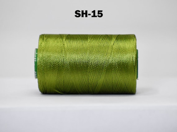 Olive Green Thread Spool, Art Silk Thread, Hand and Machine