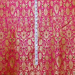 Magenta Silk Brocade 418 Fabric main image 0