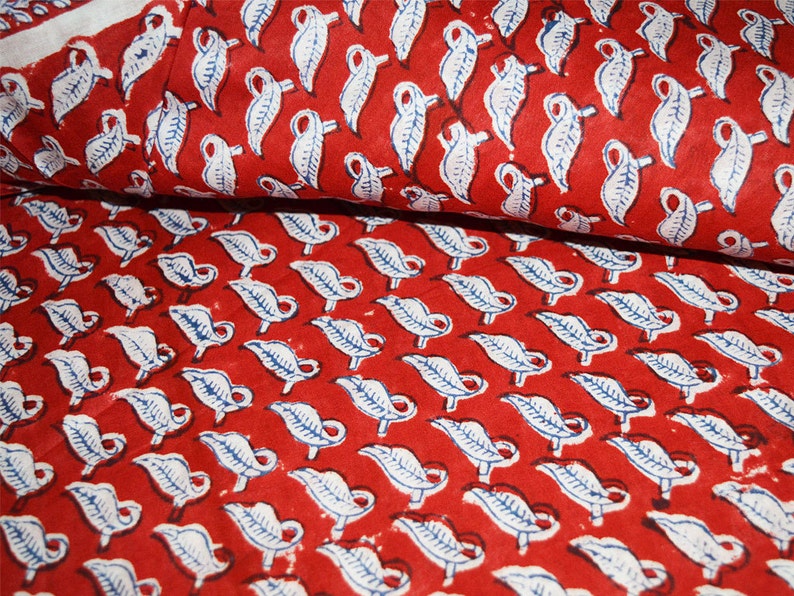 Indian cotton, dress fabric, vegetable dye fabric, handmade fabric, hand printed fabric, block print cotton fabric