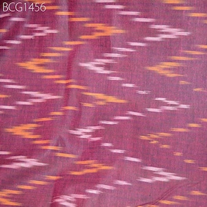 Indian Fabric Ikat Cotton Fabric by the yard Handloom Ikat in Fuchsia pink Color Ikat for cushion covers curtains dress material ikat fabric