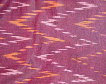 Indian Fabric Ikat Cotton Fabric by the yard Handloom Ikat in Fuchsia pink Color Ikat for cushion covers curtains dress material ikat fabric