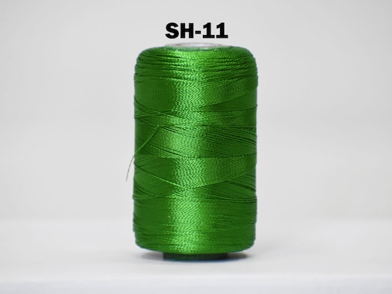 Parrot Green Thread Spool, Art Silk Thread, Hand and Machine