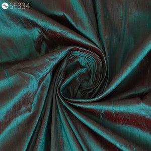 Iridescent Indian Pure Dupioni Silk Fabric by the Yard Raw Silk Crafting Sewing Wedding Dress Skirts Vest Coats Silk Pillow Cover Curtain