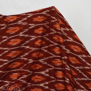 Buy Indian Maroon Ikat Cotton Fabric Yardage Handloom Fabric Sold by ...