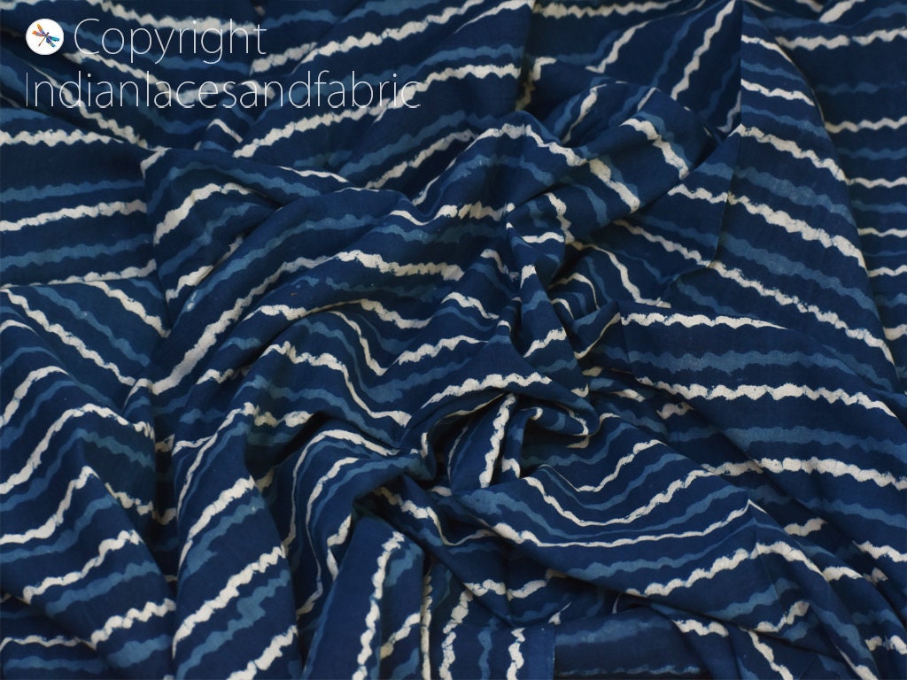 Tessuto Con Stampa Indiana A Blocchi 100% Cotone Su - Foto 12