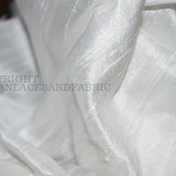 bianca Pianura Puro Dupioni Seta di il cantiere indiano Fodere per cuscini da cucito per abiti da sposa in seta grezza
