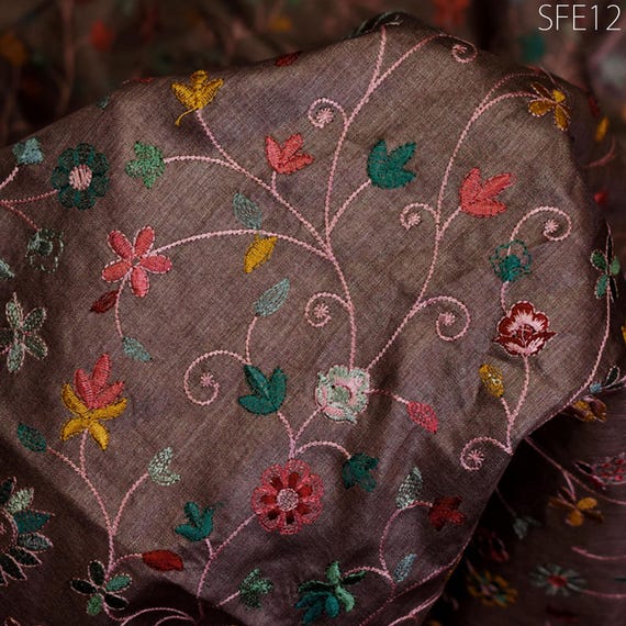 embroidered silk fabric for dresses Buy embroidery fabric