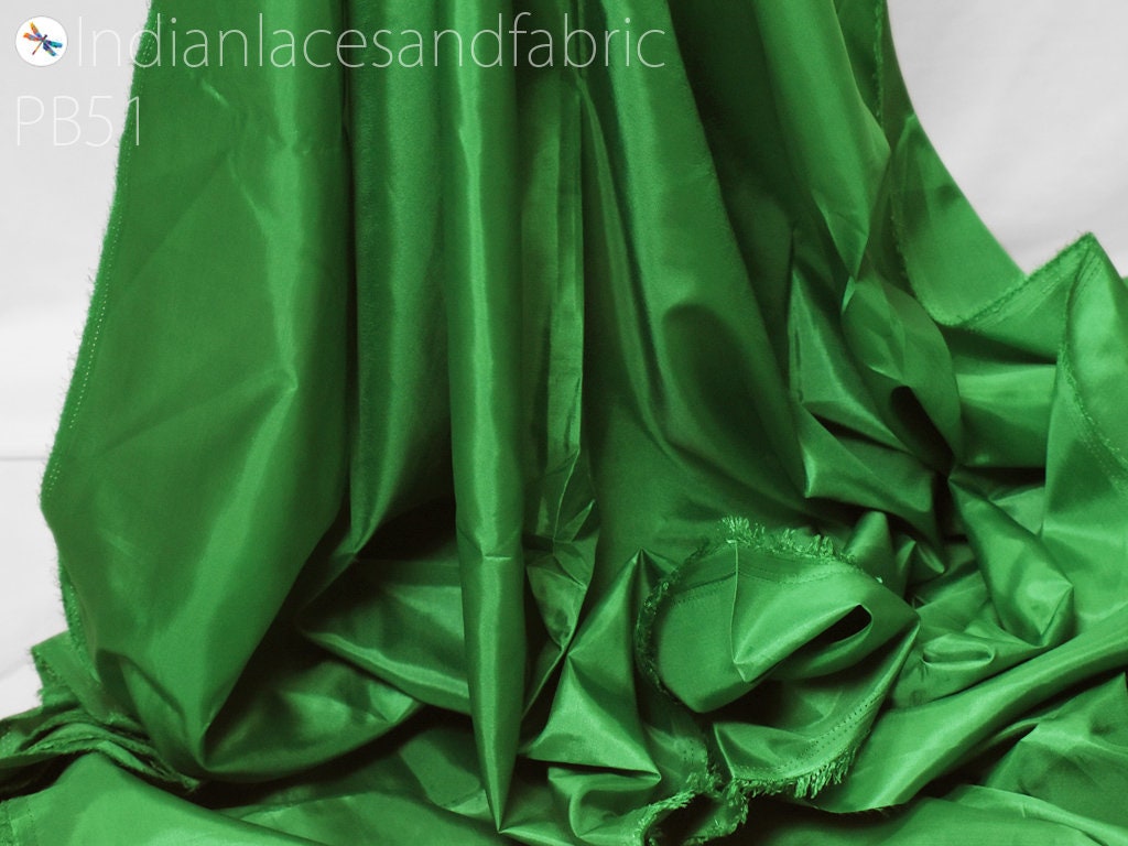 Green Lining Polyester Fabric by the Yard Indian Poly Fabric Etsy