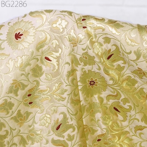 Brocade Tirana Beige Fabric 150 cm