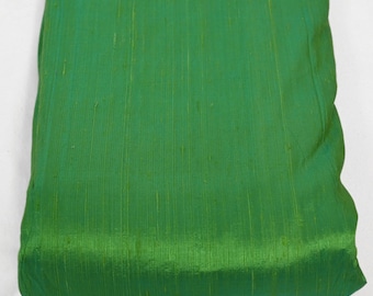 Iridescent Green and Rama Green Pure Dupioni Silk Fabric by Yard Red Wedding Dress Prom Dress Indian Raw Silk Dupion Crafting Sewing Pillow