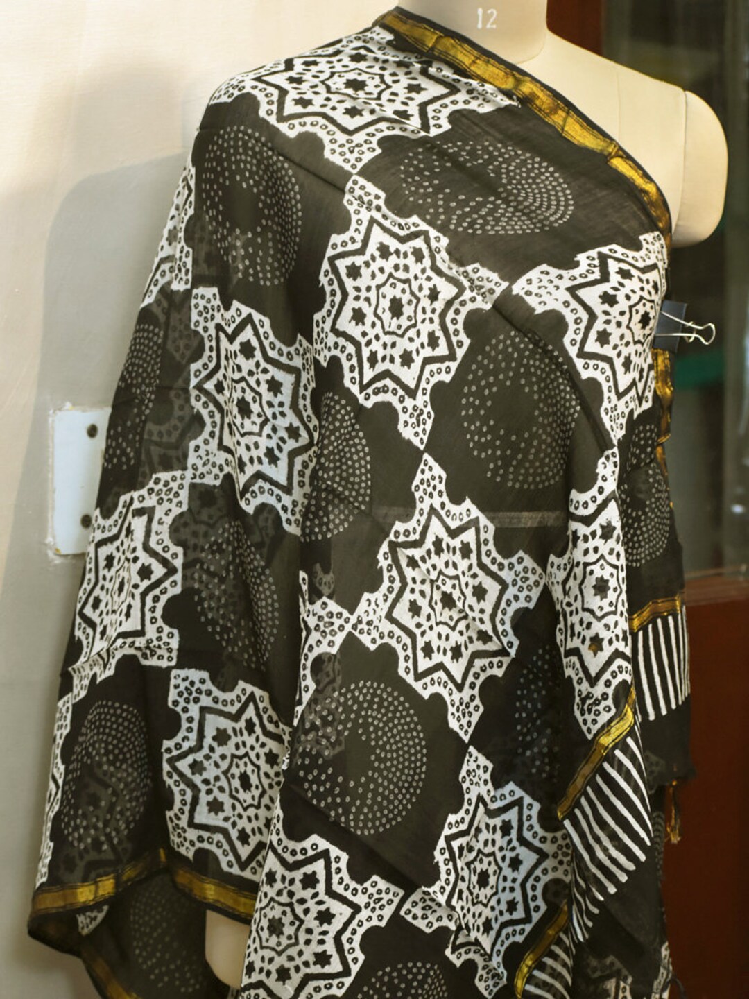 Set 10 Tovaglioli Cotone Stampati A Mano - Tovaglioli Decorativi 40,6x40,6cm Stile Jaipuri Indiano - Foto 7