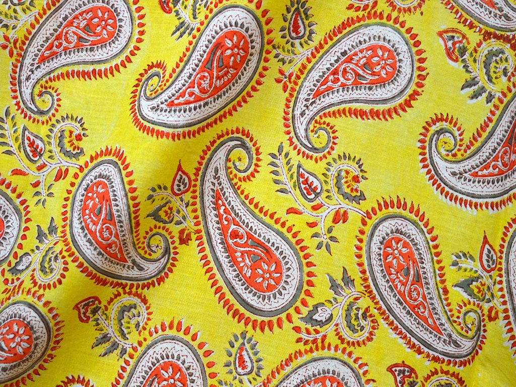 cotton fabric by the yard border print fabric cotton Indian Etsy