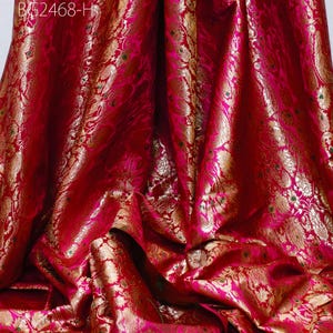 Magenta Silk Brocade 418 Fabric
