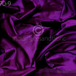 Iridescente viola nero indiano puro tessuto di seta tagliato a misura morbida seta tende sciarpa abbigliamento abiti da sposa bambole