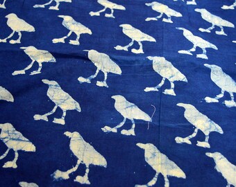 Indigo Blue Cotton Fabric Nähen Gemüse gefärbte Hand Cotton Block Print Baumwollstoff von Yard Stoff für die Herstellung von Kinderkleidern
