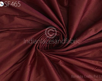 80gsm Maroon Indian Pure Silk Fabric by the yard Mulberry Silk Home decor Curtains Scarf Costume Apparel Wedding Evening Dresses Dolls
