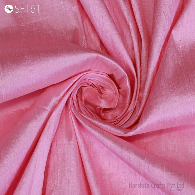 Dusty Pink Dupioni Silk Fabric