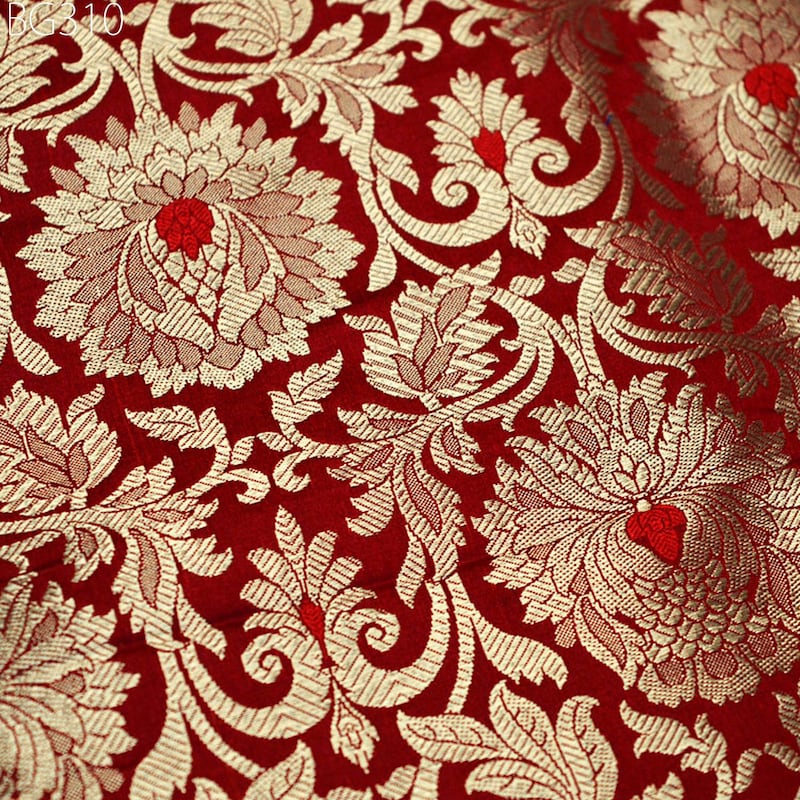 Copper Red Silk Brocade 425 Fabric main image 1