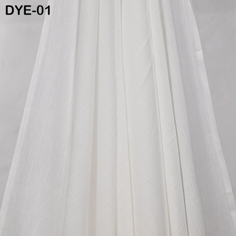 Soft Cotton Fabric: White crinkle cotton fabric, super soft on skin, dyeable cotton fabric by the yard, lining fabric for summer dresses. image 6