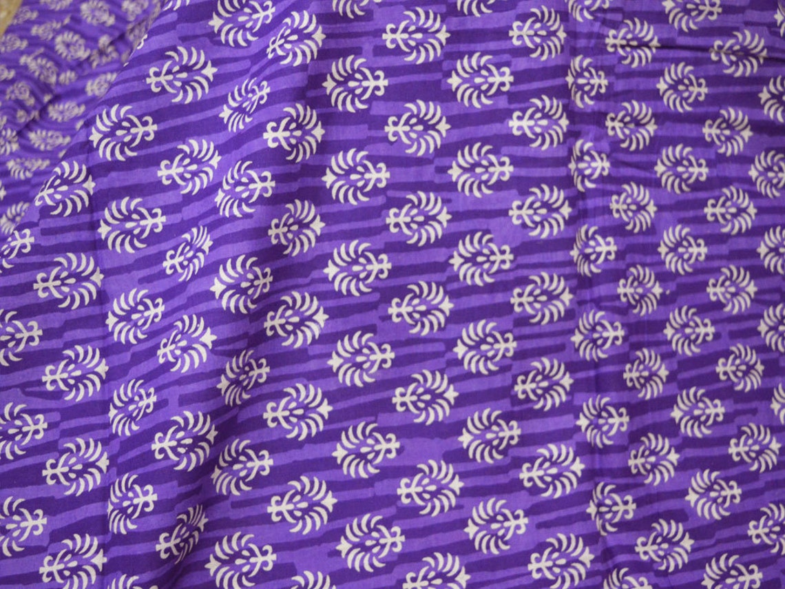 Block Print Fabric Soft Cotton Fabric by the yard Hand Printed Etsy