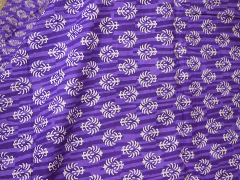 Block Print Fabric Soft Cotton Fabric by the yard Hand Printed Etsy