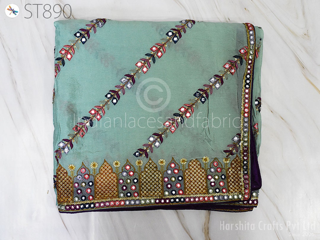 Mint Green Printed Dupatta