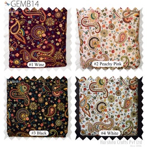 Paisley Embroidered Fabric by the yard Sewing DIY Crafting Indian Embroidery Wedding Dress Costume Bags Cushion Covers Table Runners Blouses