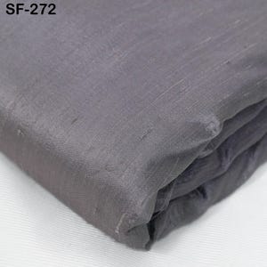 Steel Grey Pure Dupioni Fabric by the yard Indian Raw Silk Dupion Women Costumes Wedding Dresses Pillows Cushions Table Covers DIY Crafting