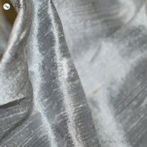 Tessuto di seta pura Dupioni argento grigio iridescente di Yard Red Dress Bridesmaid Prom Silk Dupion Crafting Cuscino per cucire
