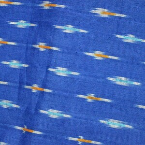 Blue Indian Ikat Cotton Fabric Handloom fabric by yard Homespun Ikat quilting cushion covers curtains summer dress material ikat fabric