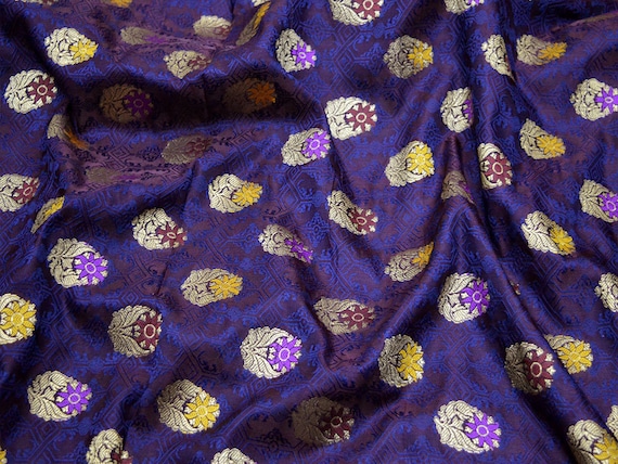 Royal Blue Crafting Sewing Jacquard Skirts Indian Banarasi | Etsy