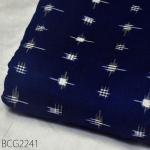 Navy Blue Ikat Fabric Yardage Handloom Upholstery Fabric Cotton sold by yard Double Ikat Home Decor Bedcovers Tablecloth Drapery Pillowcases