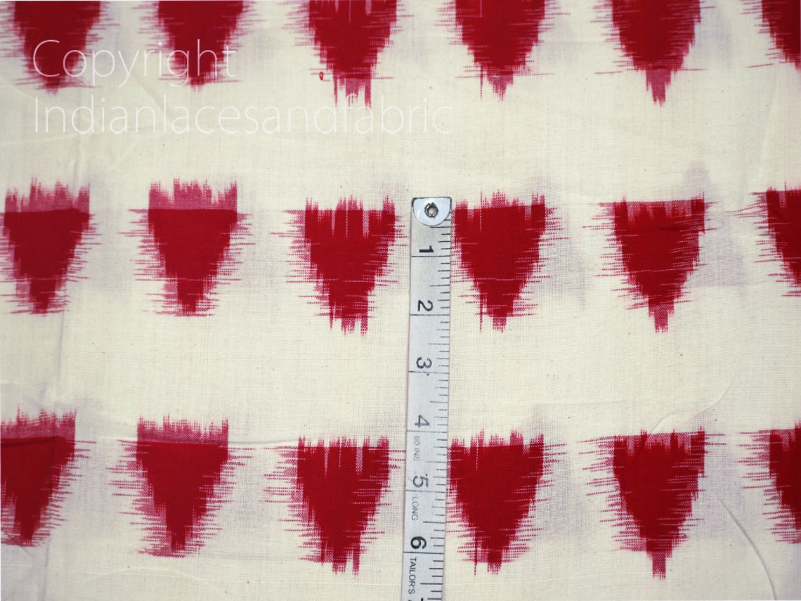 Red Ikat Fabric Yardage Handloom Upholstery Fabric Cotton Sold - Etsy