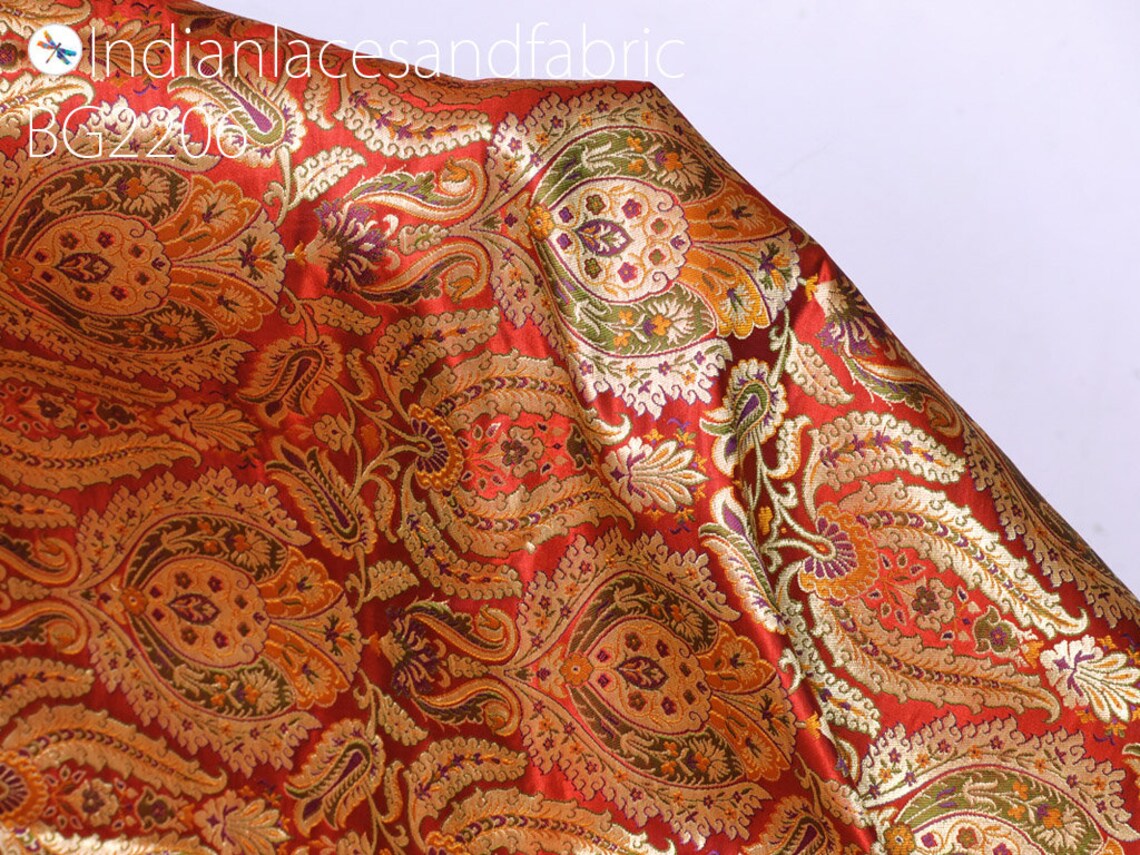 Red Silk Brocade 402 Fabric
